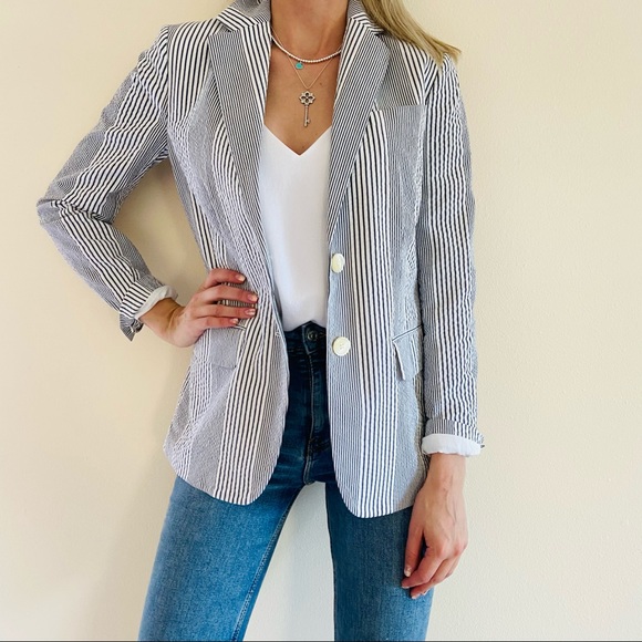 New Ralph Lauren Seersucker Cotton Sartorial Blazer jacket - Picture 3 of 11